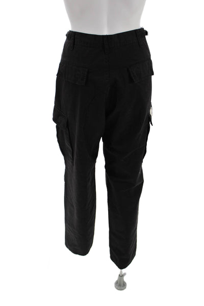 Riley Mens Cargo Pants Black 98% Cotton 2% Lycra Inseam 30 Size M