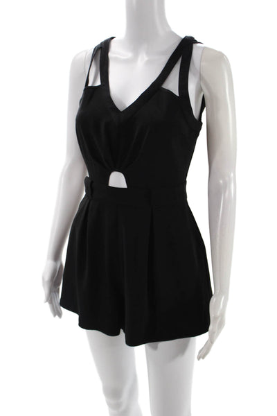 Finders Keepers Women Jumpsuit Romper V Neck Sleeveless Black Size S