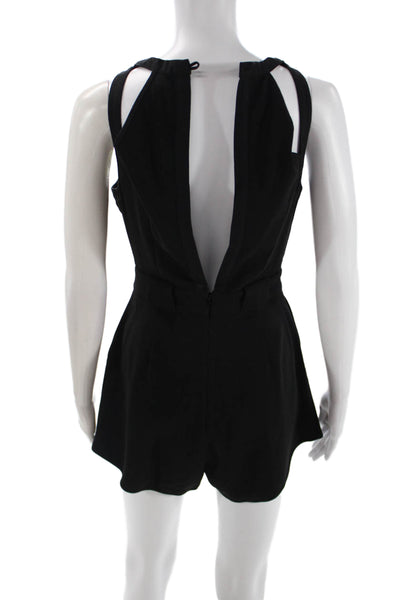 Finders Keepers Women Jumpsuit Romper V Neck Sleeveless Black Size S