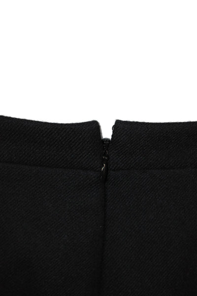 J Crew Women Black Wool Solid Mini Pencil Skirt Size 0