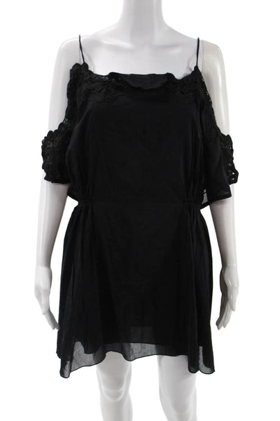 Thakoon Addition Women Slip Dress Black Polyester Knee Length Designer Size S