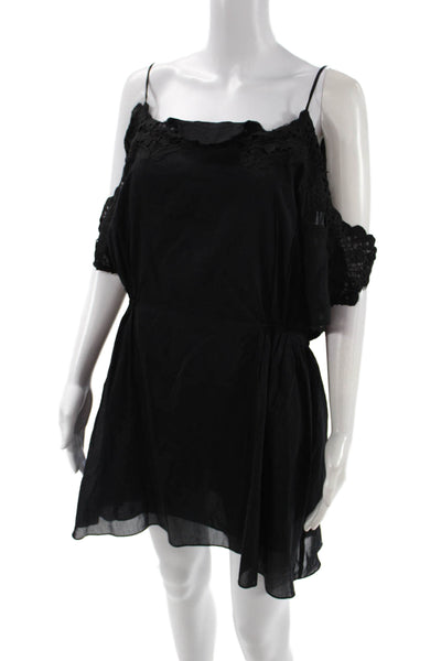 Thakoon Addition Women Slip Dress Black Polyester Knee Length Designer Size S