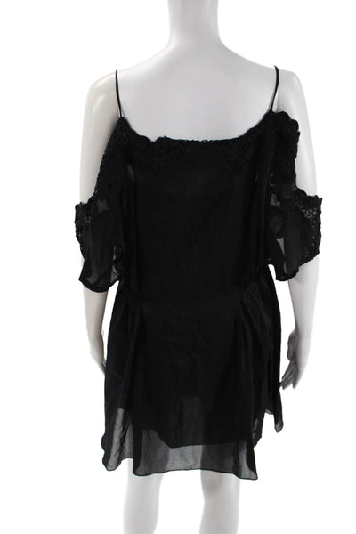 Thakoon Addition Women Slip Dress Black Polyester Knee Length Designer Size S