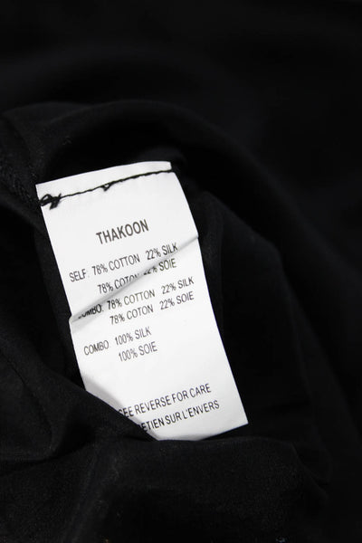 Thakoon Addition Women Slip Dress Black Polyester Knee Length Designer Size S