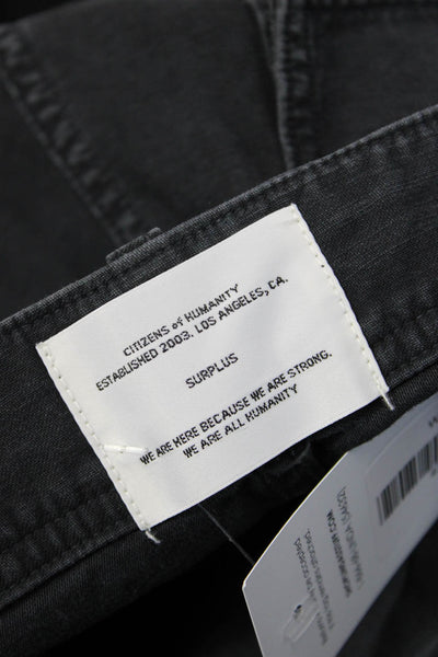 Citizens of Humanity Mens Cargo Cropped Jogger Pants Dark Gray Cotton Size 29