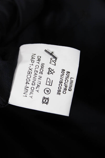 Blaze Milano Women Red Floral Collared Viscose Blazer Button Long Sleeve Size 2