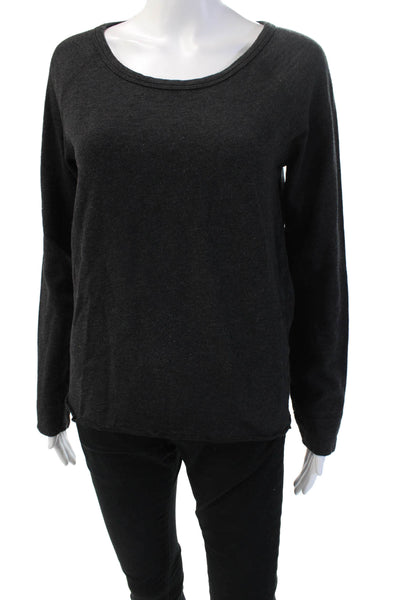 Standard James Perse Unisex Black Pullover Sweater Long Sleeve Size 2