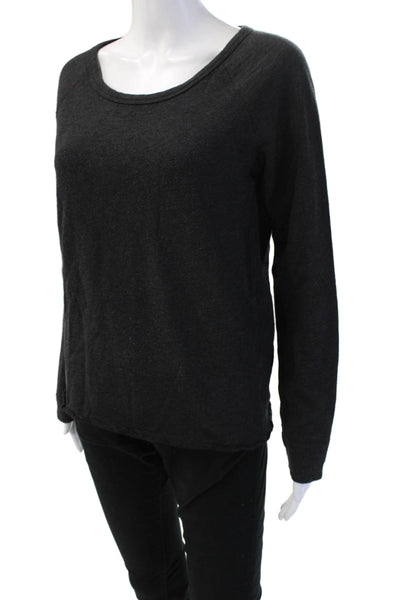 Standard James Perse Unisex Black Pullover Sweater Long Sleeve Size 2
