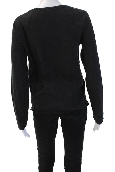 Standard James Perse Unisex Black Pullover Sweater Long Sleeve Size 2