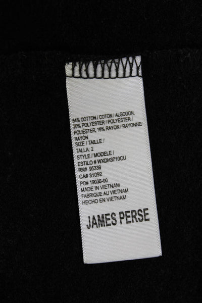 Standard James Perse Unisex Black Pullover Sweater Long Sleeve Size 2