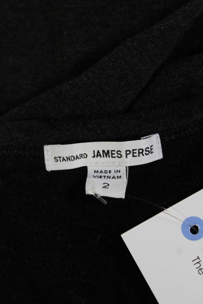 Standard James Perse Unisex Black Pullover Sweater Long Sleeve Size 2