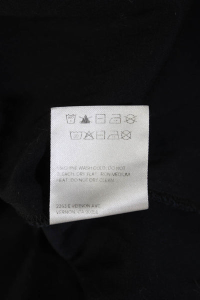 Reformation Womens Fit & Flare Mini Dress Black Square Neck Long Sleeve Size 6