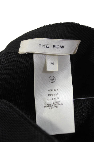 The Row Womens Silk Baseball Cap Hat Black Size Medium