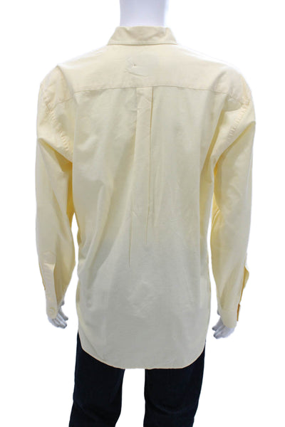 Vineyard Vines Mens Button Down Collared Cotton Long Sleeve Solid Shirt Size L