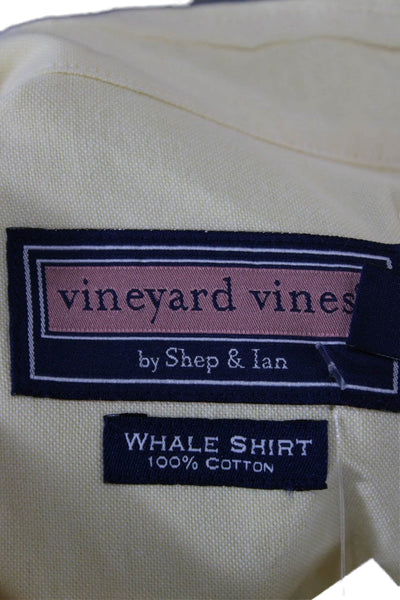 Vineyard Vines Mens Button Down Collared Cotton Long Sleeve Solid Shirt Size L