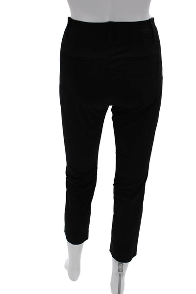 Vince Womens Black Ankle Cropped Dress Pants Cotton Linen Size 0