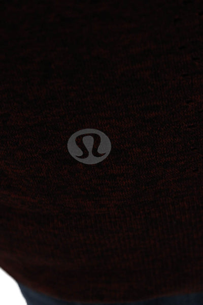 Lululemon Women Basic Crew Neck Long Sleeve Nylon Blend T-Shirt Brown Size S