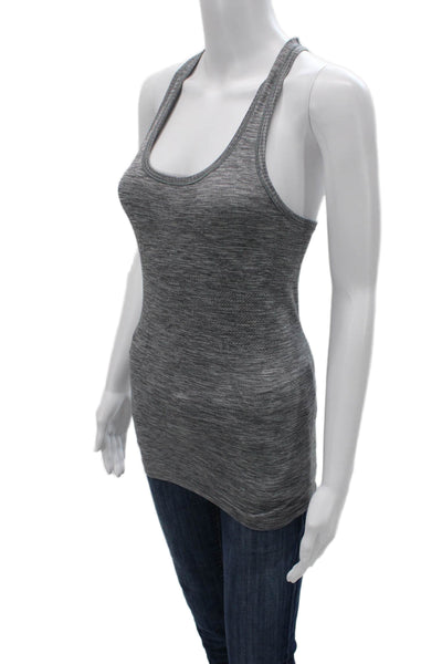 Lululemon Women Basic Tank Top Gray Nylon Blend Round Neck Sleeveless Size S