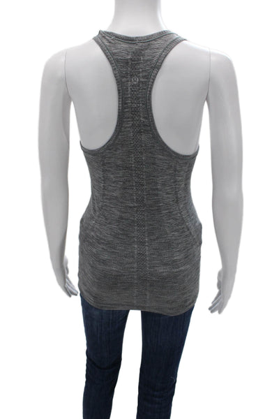 Lululemon Women Basic Tank Top Gray Nylon Blend Round Neck Sleeveless Size S