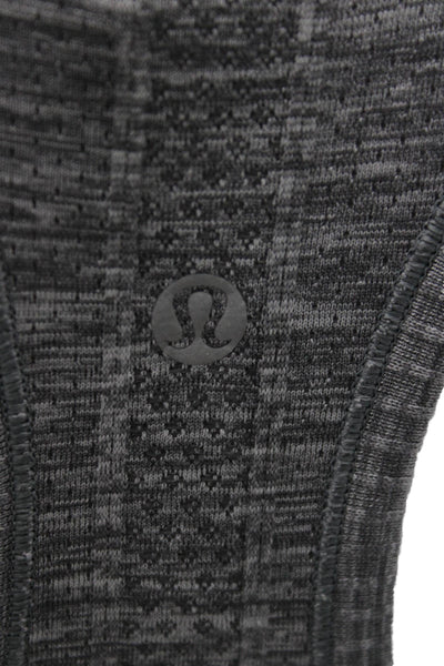 Lululemon Women Basic Tank Top Gray Nylon Blend Round Neck Sleeveless Size S