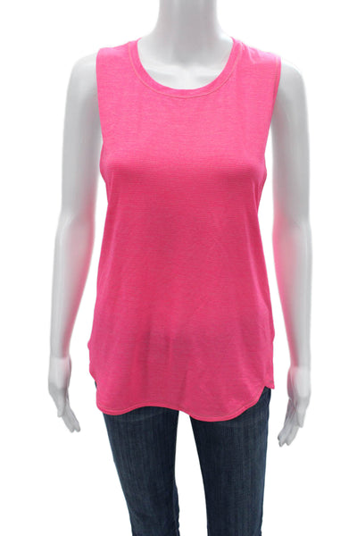 Lululemon Womens Pink Nylon Blend Basic Sleeveless Tank Crew Neck Size S