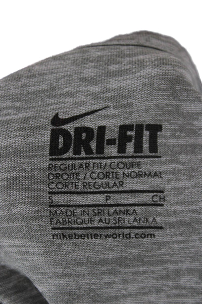 Nike Women Sleeveless Jersey Tank Gray Graphic Round Neck Polyester Size S