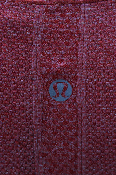Lululemon Women Basic Long Sleeve Crew Neck Nylon Blend Red Size S