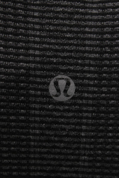 Lululemon Womens Long Sleeve Striped Crew Neck Nylon Blend Top Size XS