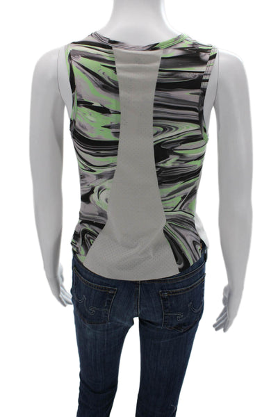 Lululemon Womens Black Graphic Art Sleeveless Tank Crew Neck Size 2