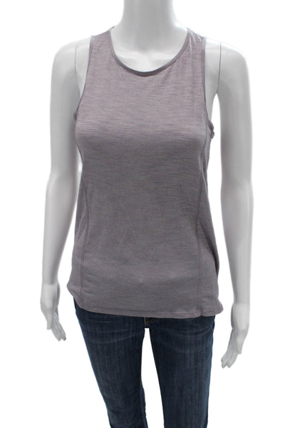 Lululemon Womens Basic High Neck Sleeveless Tank Gray Nylon Blend Size S
