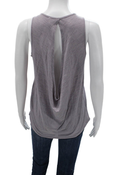 Lululemon Womens Basic High Neck Sleeveless Tank Gray Nylon Blend Size S
