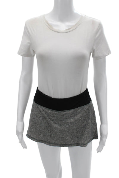 Lululemon Women Black Skort Short Poly Spandex Blend Size S