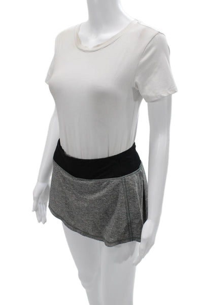 Lululemon Women Black Skort Short Poly Spandex Blend Size S