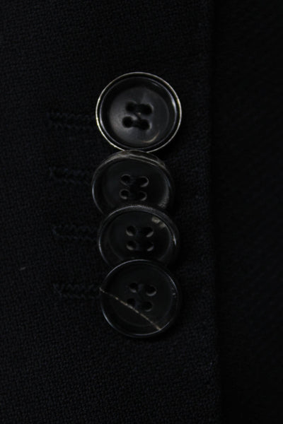 Boss Hugo Boss Men Dark Blue Virgin Wool Suit Jacket Button Solid Size 46