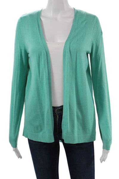 Neiman Marcus Women Cardigan Sweater Green V Neck Long Sleeve Size S
