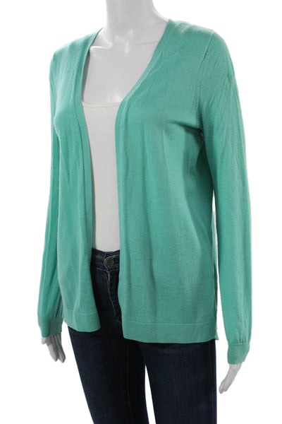 Neiman Marcus Women Cardigan Sweater Green V Neck Long Sleeve Size S