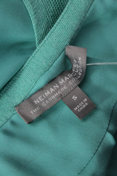 Neiman Marcus Women Cardigan Sweater Green V Neck Long Sleeve Size S