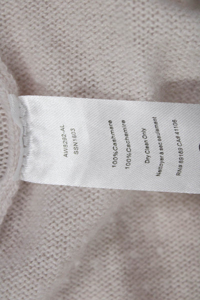 ATM Unisex Beige 100% Cashmere V-Neck Cardigan Sweater Long Sleeve Size XS