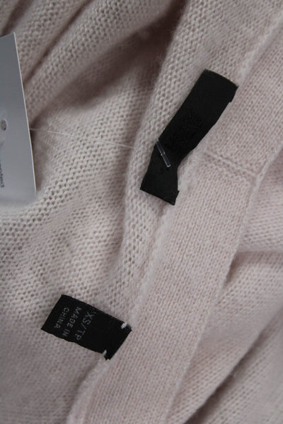 ATM Unisex Beige 100% Cashmere V-Neck Cardigan Sweater Long Sleeve Size XS