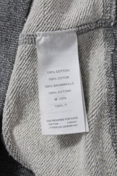 J Crew Mens Pullover Sweatshirt Gray 100% Cotton Crew Neck Long Sleeve Size L