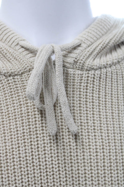 Dept Anonym Unisex Pullover Hoodie Beige Long Sleeve Drawstring Size XL