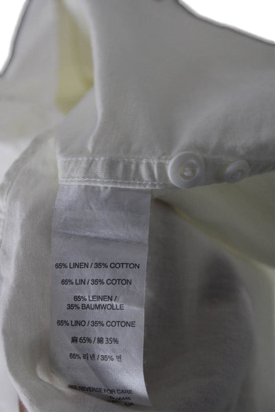 J Crew Mens Collared Long Sleeve Button-Down Shirt White Size L