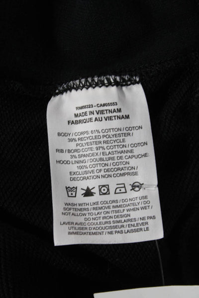 Nike Unisex Pullover Hoodie Black Drawstring Graphic Sports Size XS