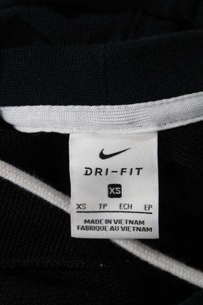 Nike Unisex Pullover Hoodie Black Drawstring Graphic Sports Size XS