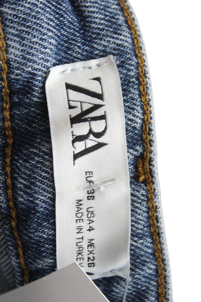 Zara Women Skinny High Rise Blue Jeans Size 4
