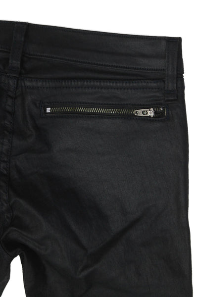 Rag & Bone Womens Skinny Biker Black Jeans Size 25