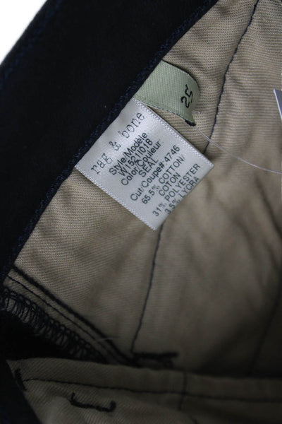 Rag & Bone Womens Skinny Biker Black Jeans Size 25