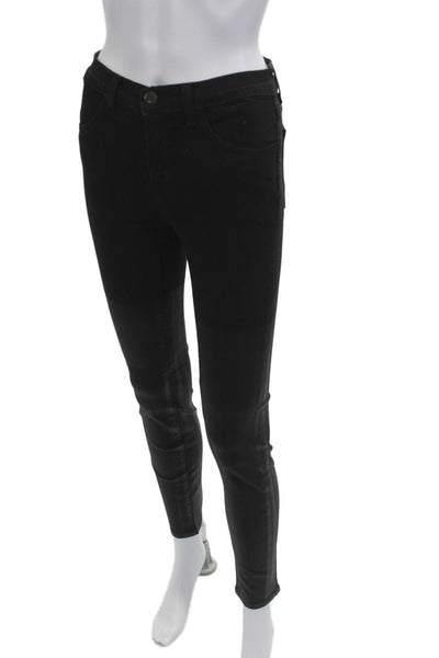 J Brand Women Black Skinny Jeans Mid Rise Cotton Blend Size 26