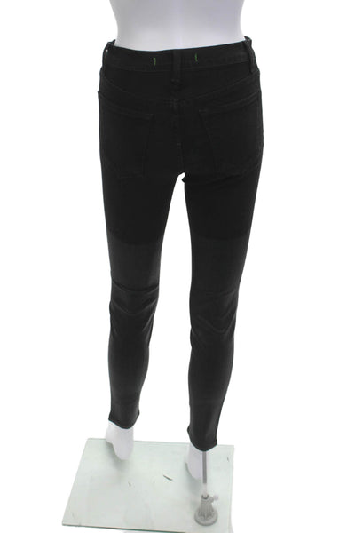 J Brand Women Black Skinny Jeans Mid Rise Cotton Blend Size 26