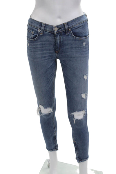 Rag & Bone Jean Women Ankle Skinny Cropped Jeans Blue Size 26